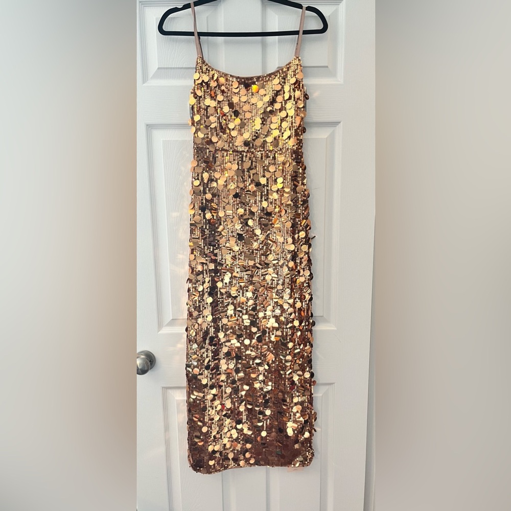 SHEIN Rose Gold Sequin dress